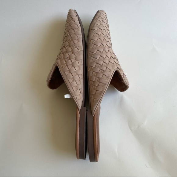 Joie woven leather mules slides flats sz 10 women’s shoes tan cream women’s - Picture 5 of 9